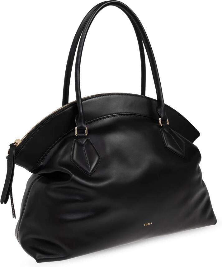 Furla Zwarte Erica Handtas met Architectonisch Ontwerp Black Dames - Foto 3