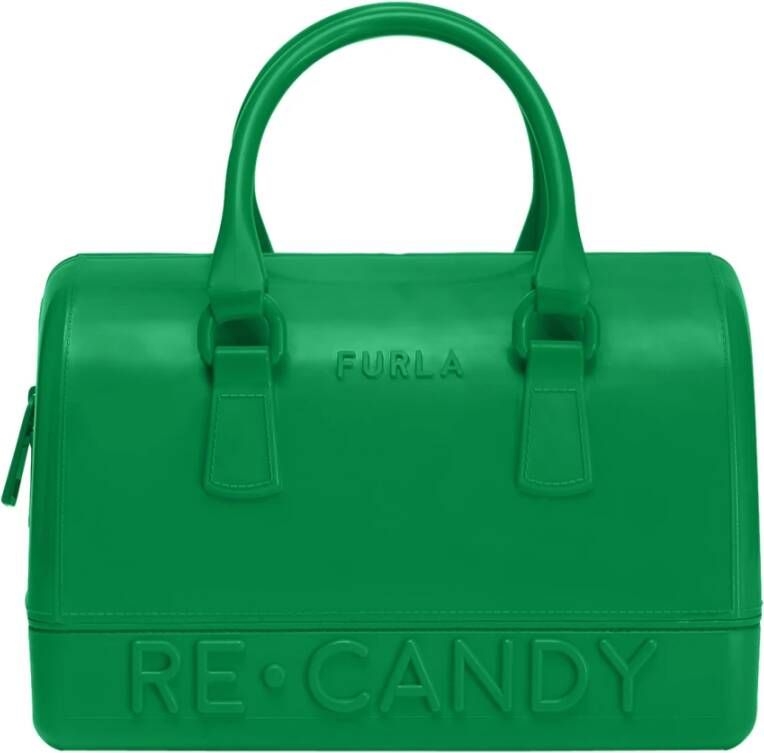 Furla Geëmbosseerde TPU Candy Boston Tas Green Dames