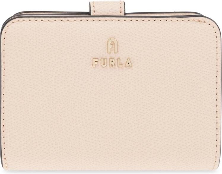 Furla Leren portemonnee met logo Roze Dames