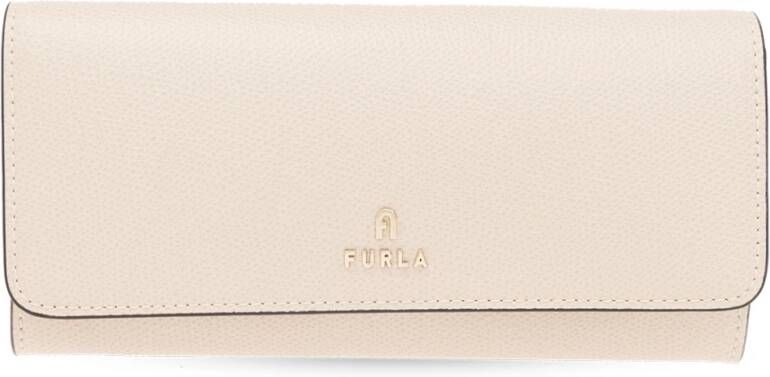 Furla Leren portemonnee met logo Roze Dames