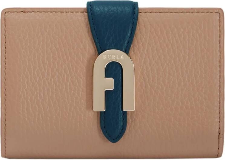 Furla Portemonnee kaarthouder Beige Dames