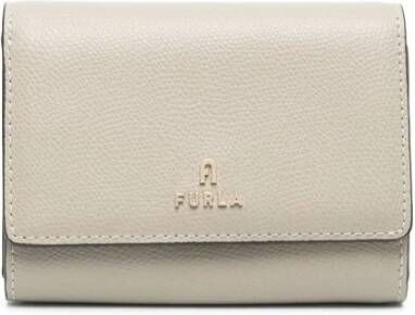 Furla Leren portemonnee met logo Gray Dames