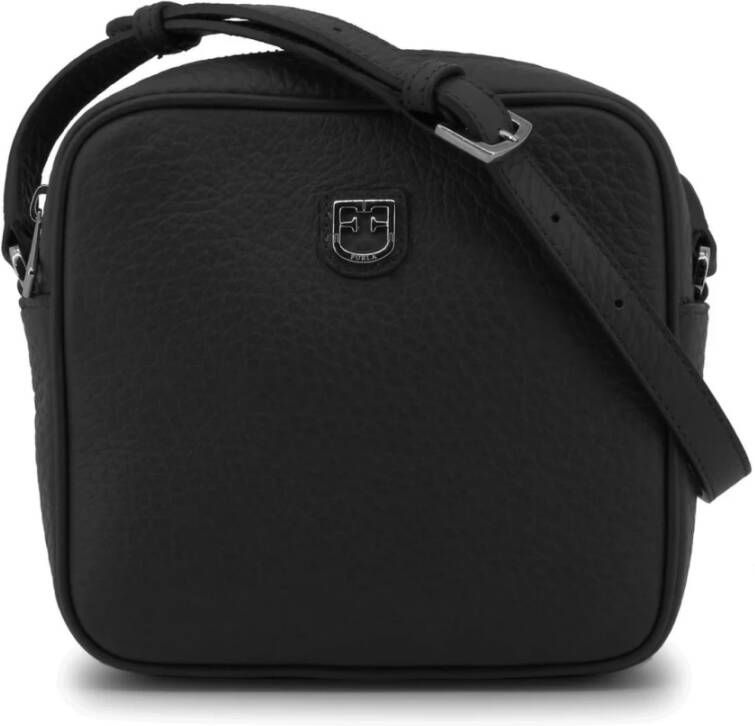 Furla Verstelbare Leren Schoudertas voor Vrouwen Black Dames