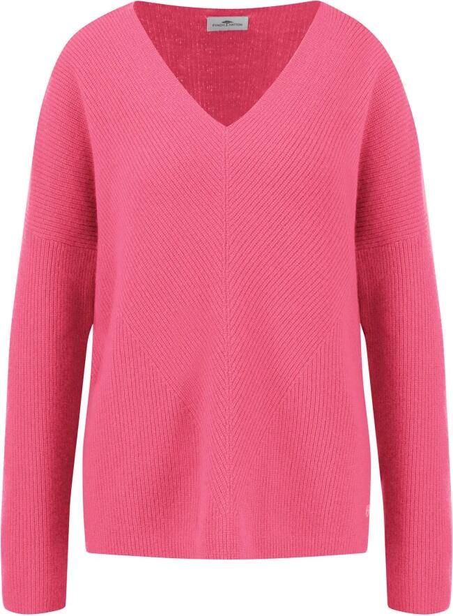 FYNCH-HATTON Kasjmier gebreide pullover met V-hals