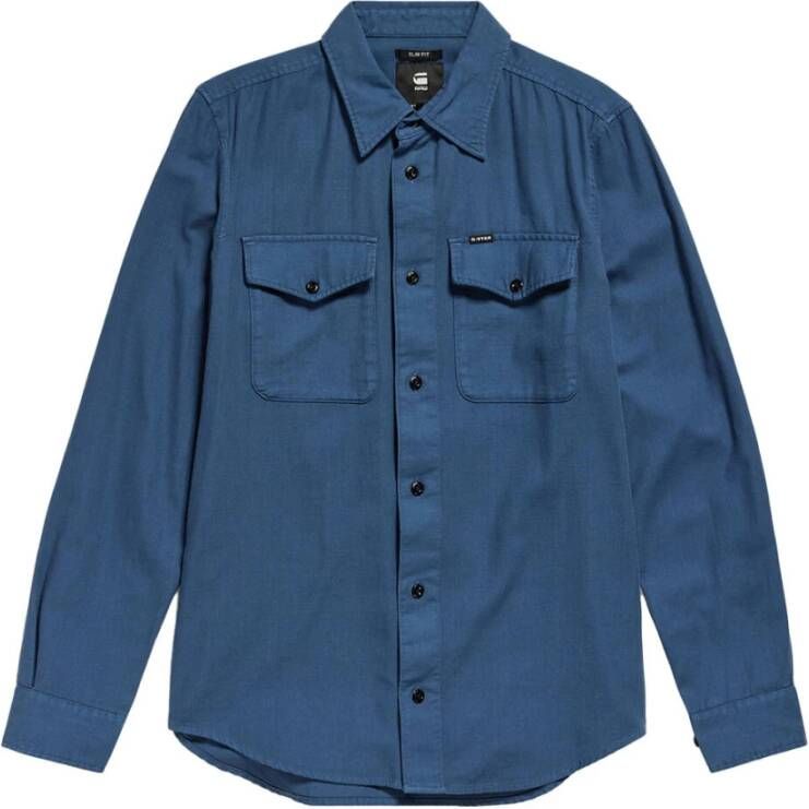 G-Star RAW Marine Slim Shirt Midden blauw Heren