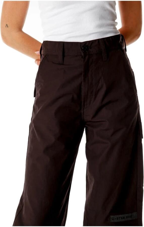 G-Star Cargo Broek met Hoge Taille Black Dames
