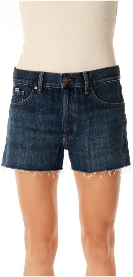 G-Star Denim Shorts Regular Fit Moustache Effect Blue Dames - Foto 4