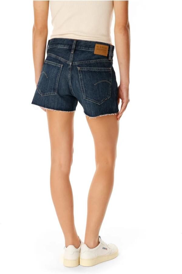 G-Star Denim Shorts Regular Fit Moustache Effect Blue Dames