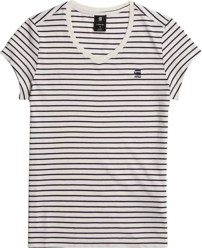 G-Star RAW Stripe Eyben Slim V-Hals Top 2.0 Meerkleurig Dames - Foto 8