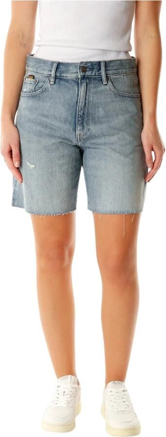 G-Star RAW High Bermuda Short Raw Edge Lichtblauw Dames - Foto 4