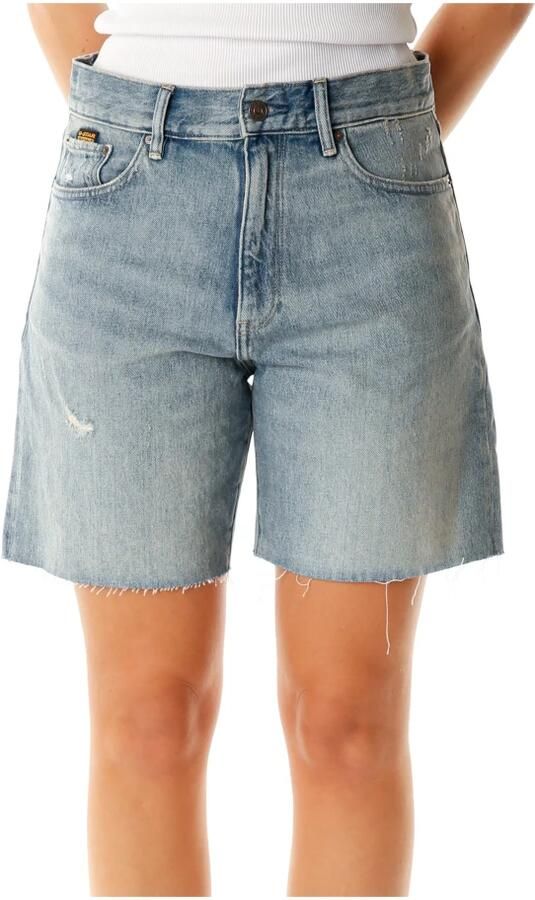 G-Star RAW High Bermuda Short Raw Edge Lichtblauw Dames