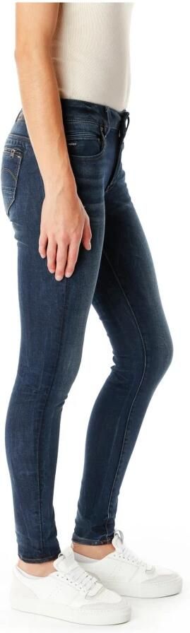 G-Star RAW Midge Zip Mid-Waist Skinny Jeans Donkerblauw Dames - Foto 6