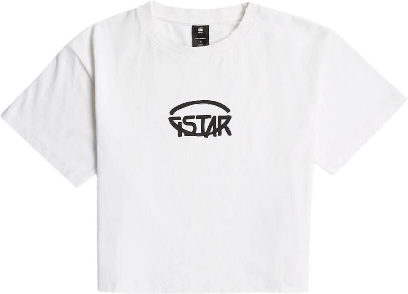 G-Star Logo Cropped Relaxte T-shirt White Dames - Foto 7