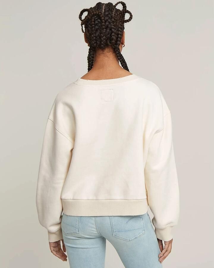 G-Star Logo Loose Sweater voor Vrouwen White Dames - Foto 8