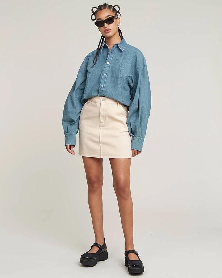 G-Star Macro Balloon Shirt Lange Mouw Blue Dames - Foto 3