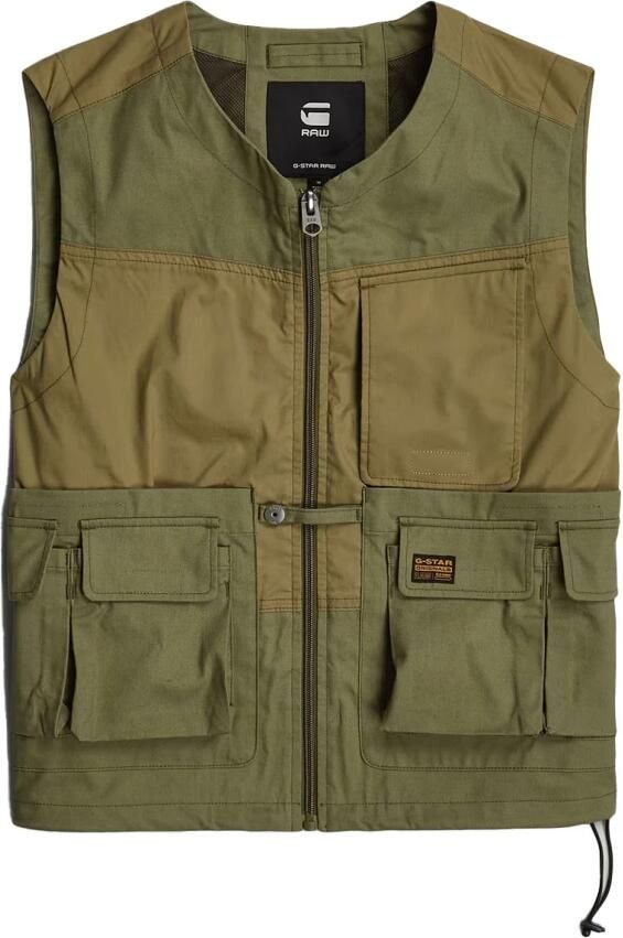 G-Star Mouwloos jack met klittenbandzakken Green Heren - Foto 4