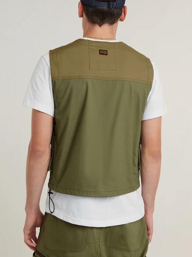 G-Star Mouwloos jack met klittenbandzakken Green Heren - Foto 3