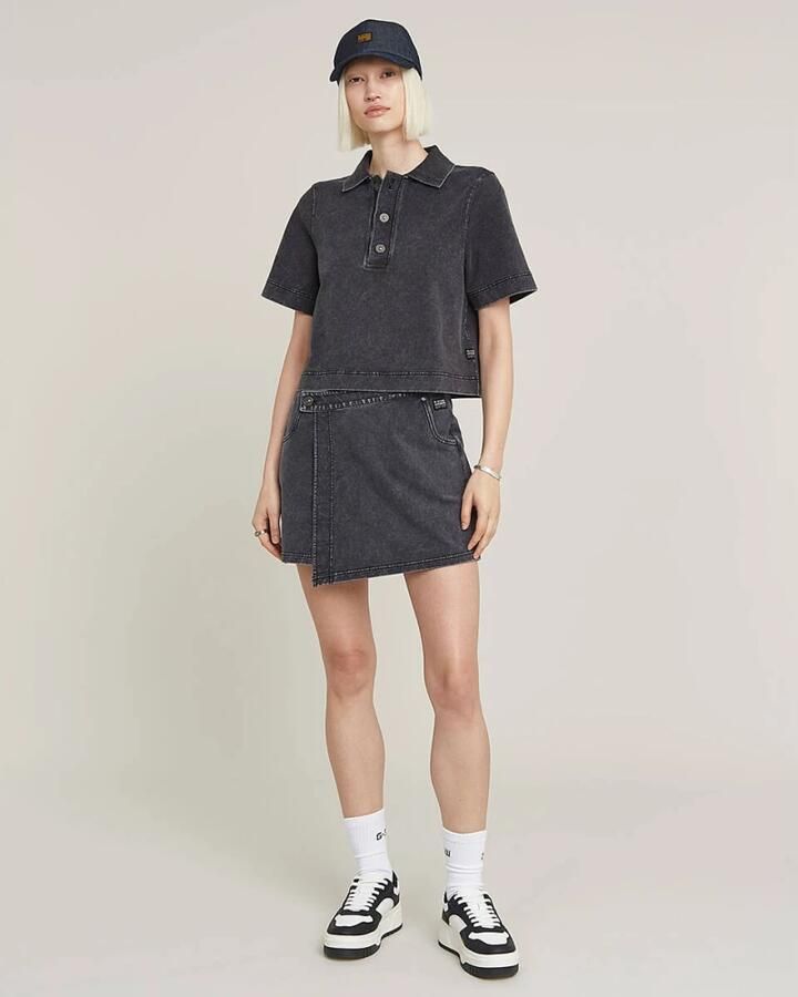 G-Star Overdyed Polo Sweatshirt voor Vrouwen Black Dames - Foto 2