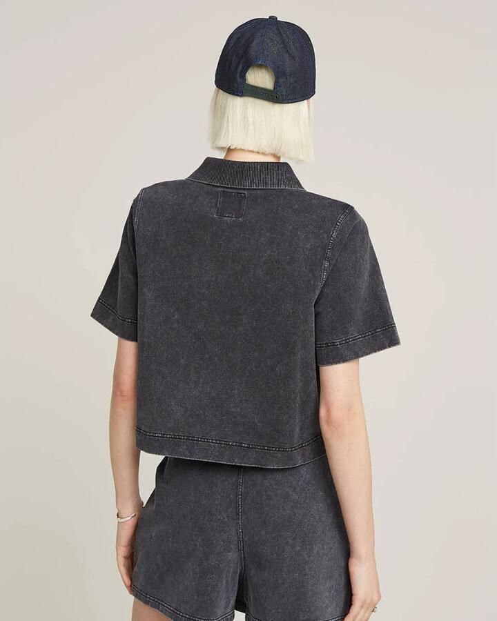 G-Star Overdyed Polo Sweatshirt voor Vrouwen Black Dames - Foto 3