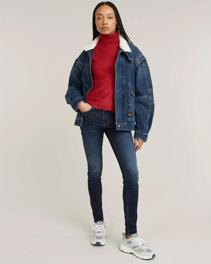 G-Star RAW 3301 Skinny Jeans Donkerblauw Dames - Foto 12