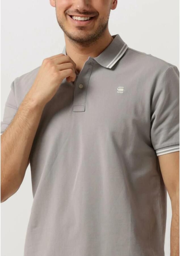 G-STAR RAW Heren Polo's & T-shirts Dunda Slim Stripe Polo S s Lichtgrijs - Foto 7