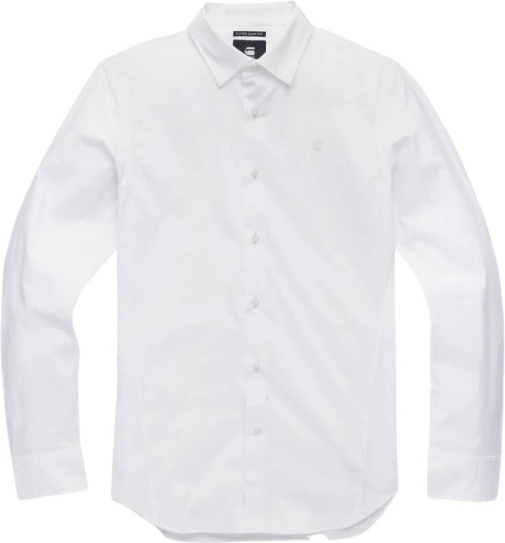 G-Star Gekleed super slank shirt White Heren