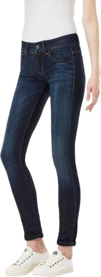 G-Star Lynn Mid Skinny Jeans Blauw Dames