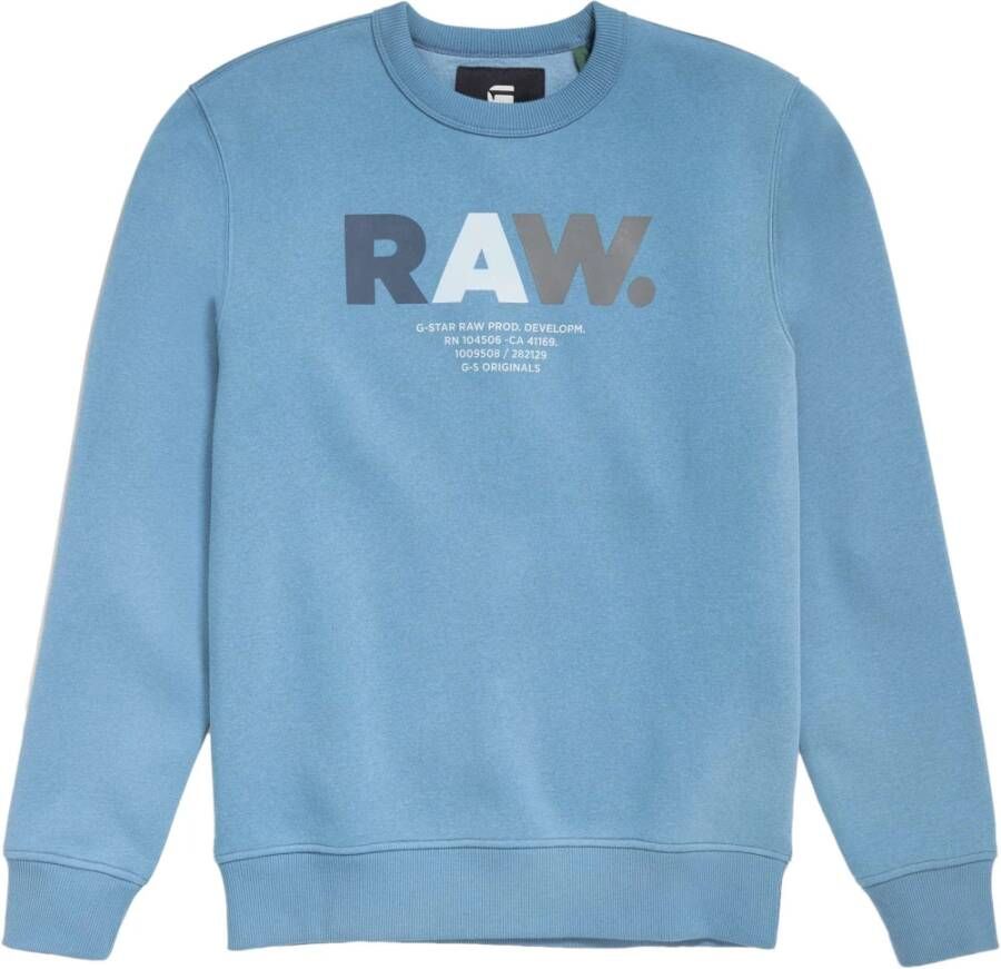G-Star Raw Sweatshirt met labelprint model 'Multi colored RAW'