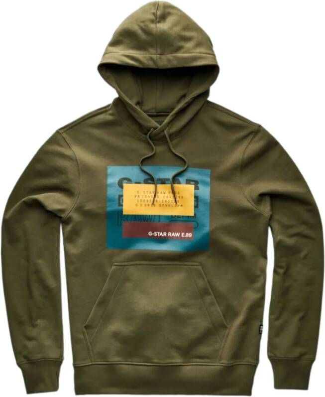 G-Star RAW hoodie met biologisch katoen shadow olive