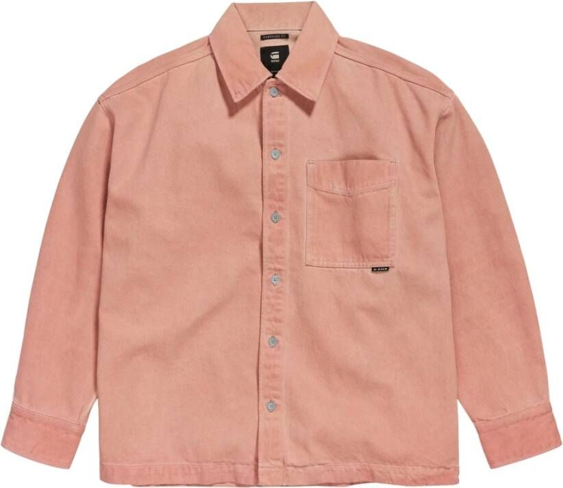 G-Star Overhemd Boxy Fit Roze Heren
