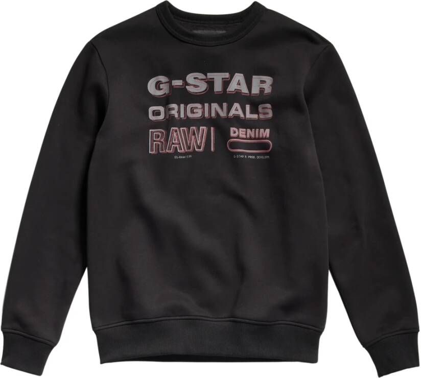G-Star Sweatshirt Originals Stamp Zwart Heren