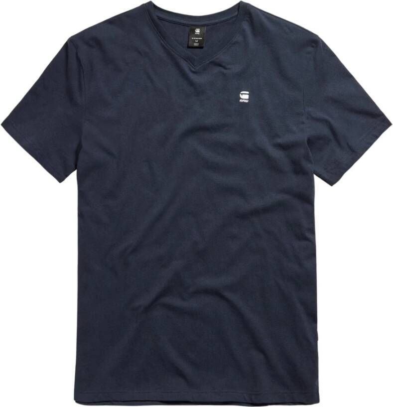 G-Star T-shirt-gs base-s v-neck S s Blauw Heren