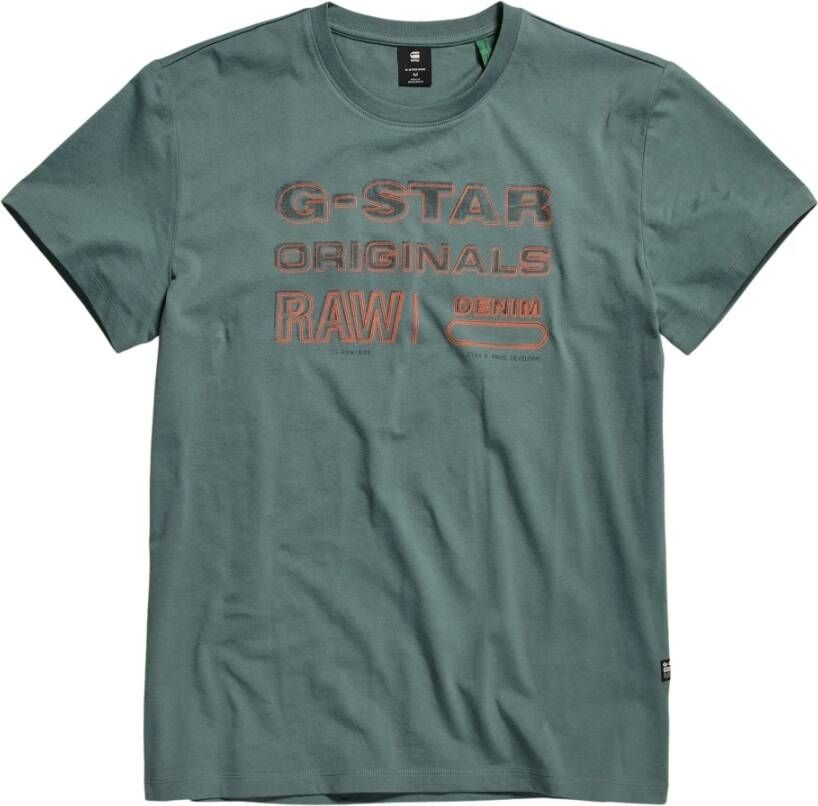 G-Star RAW Originals Stamp T-Shirt Groen Heren