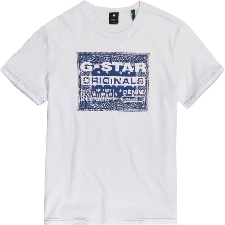 G-Star T-Shirts Wit Heren