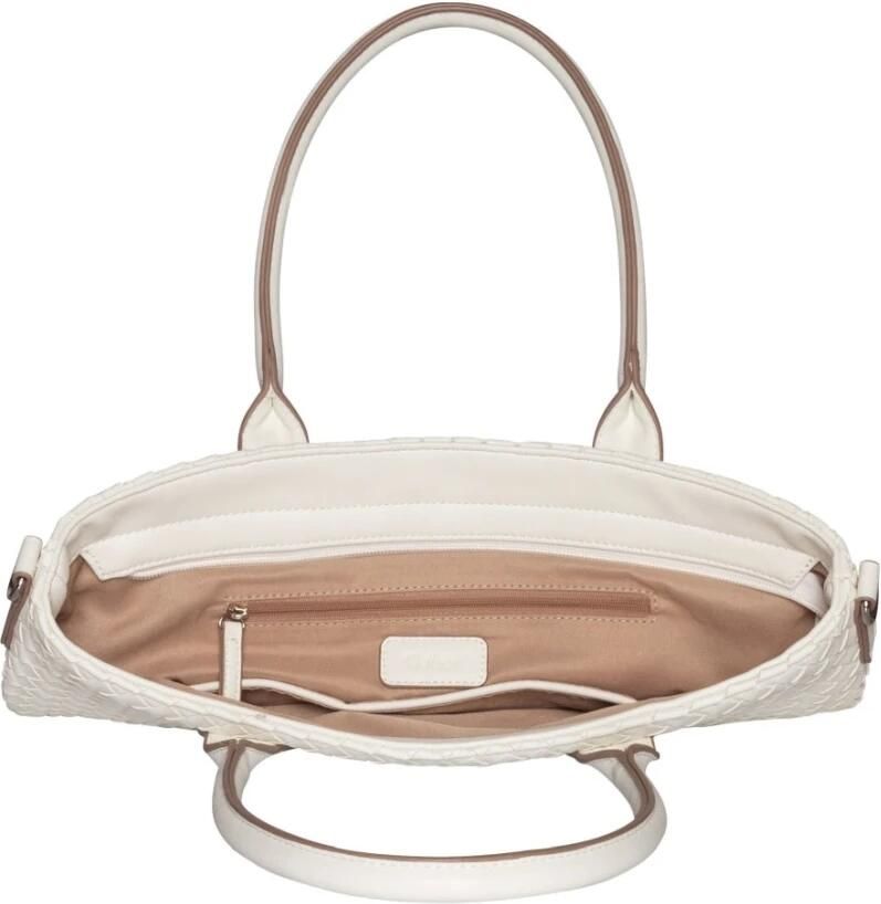 Gabor Emilia Tote Bag Wit Leer Polyurethaan White Dames