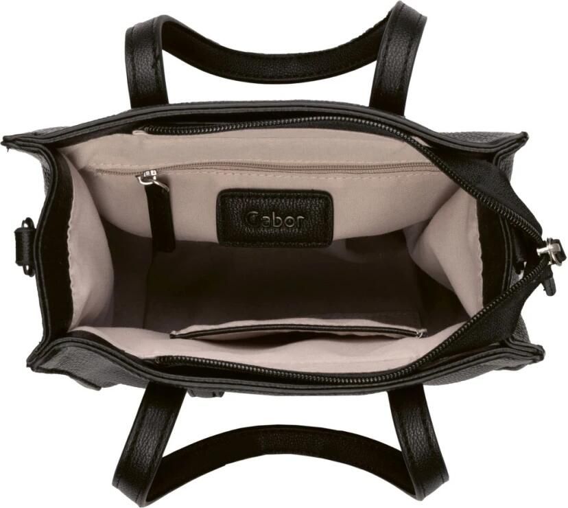 Gabor Shopper Elfie uit fijn nerf glad kunstleer en met een logo rubber patch