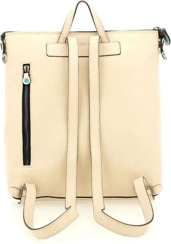 Gabs Elegante Leren Rugzak met Ritssluiting Beige Dames - Foto 2