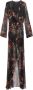 Gaëlle Paris Bloemen Midi Jurk voor Dames Black Dames - Thumbnail 1