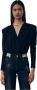 Gaëlle Paris V-Hals Body Con Jurk Black Dames - Thumbnail 1