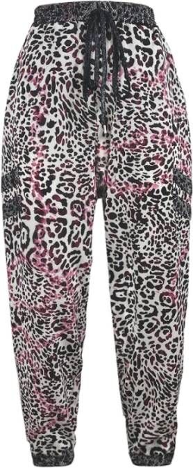 Gaëlle Paris Luipaardprint Jogger Broek met Zakken Multicolor Dames