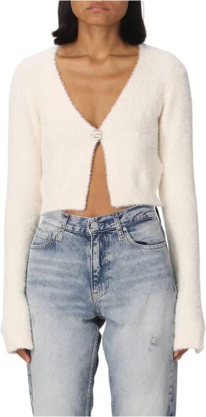 Gaëlle Paris Cropped Cardigan White Dames
