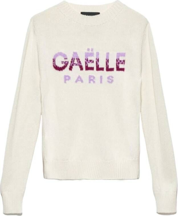 Gaëlle Paris Comfortabele Wolmix Trui White Dames