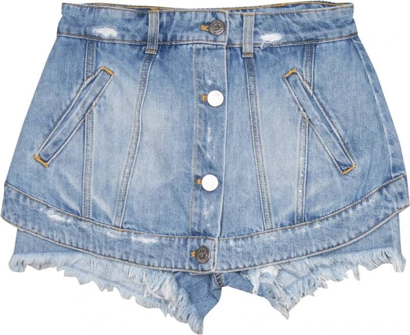 Gaëlle Paris Denim Shorts Blauw Dames