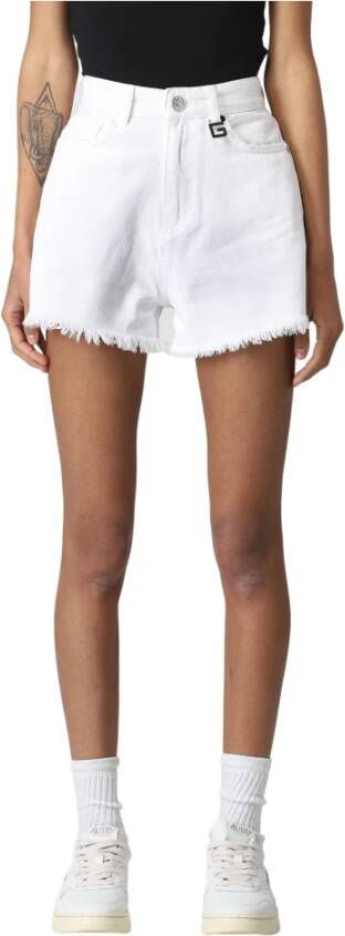 Gaëlle Paris Denim Shorts Wit Dames