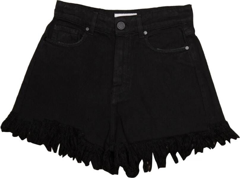 Gaëlle Paris Denim Shorts Zwart Dames