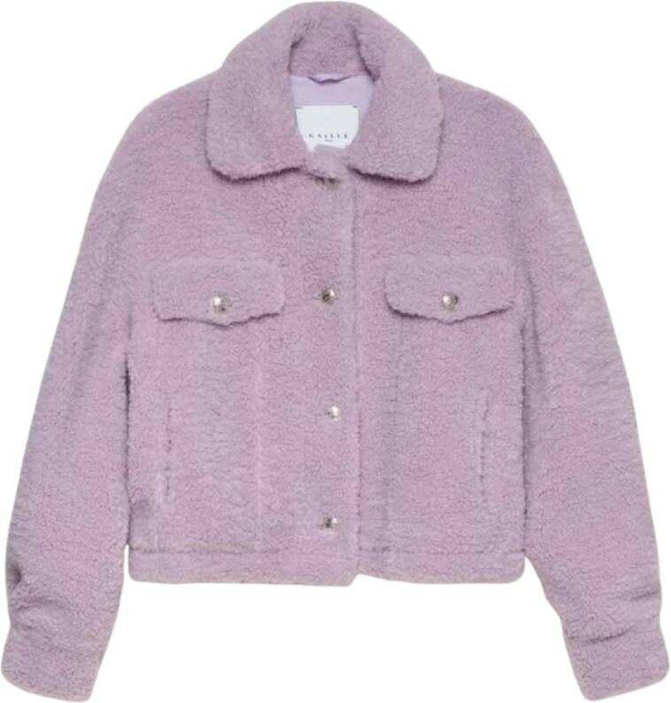 Gaëlle Paris Teddy jas met patch met hoge frequentie Purple Dames