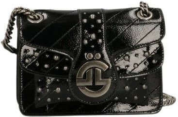 Gaëlle Paris Zwarte Schoudertas Ketting Rits Sluiting Black Dames