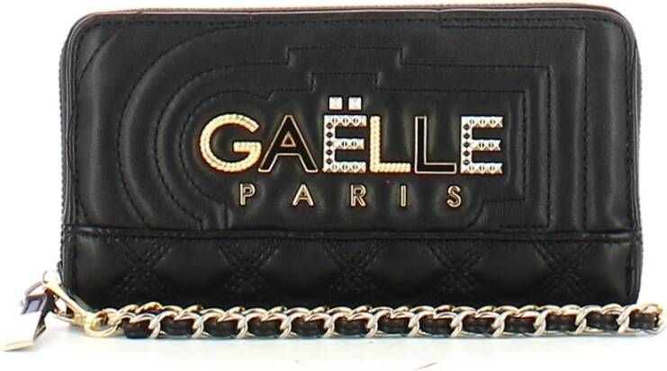 Gaëlle Paris Gewatteerde portemonnee met logo Zwart Dames