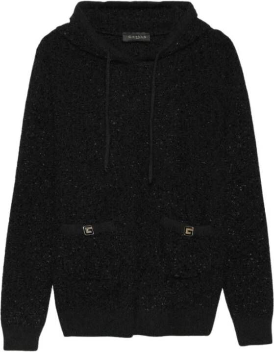 Gaëlle Paris Hoodie Bouclé Sweater Casentino Winterstijl Black Dames