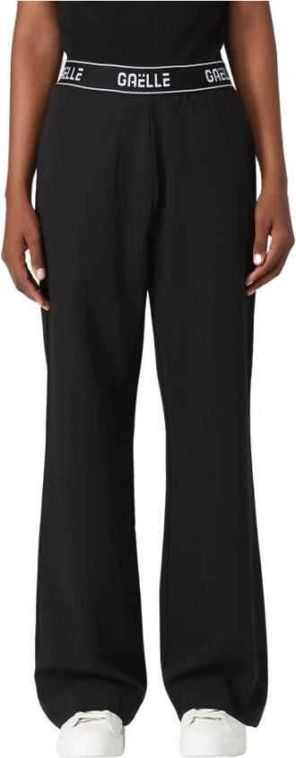 Gaëlle Paris Leather Trousers Zwart Dames